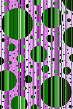 Colourful abstract geometric pattern with circle and stripe design