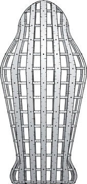 A person-sized medieval steel cage designed for torture, imprisonment, and brutal historical punishment.
