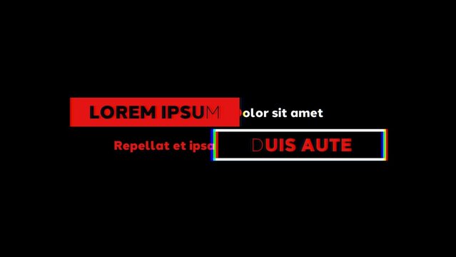 Variable Font_Snappy RGB Glitch Half Split Text Lower Third Animation 04