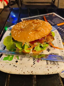Bite into happiness with this delicious burger.