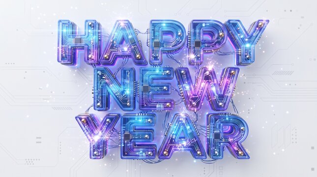 Welcome New year 2027 happy new year ,greeting card concept featuring glowing,