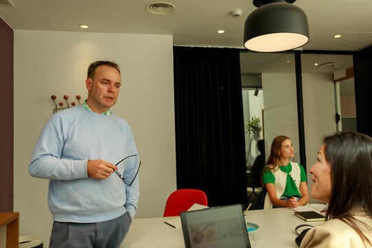 Business Meeting  in a Modern Office