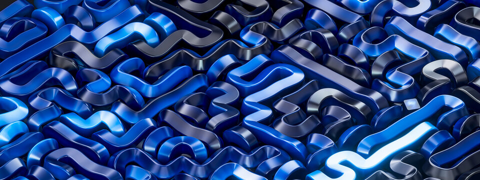 3D Blue Maze Texture
