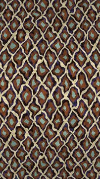 Seamless vertical pattern of brown and blue python snake scales texture