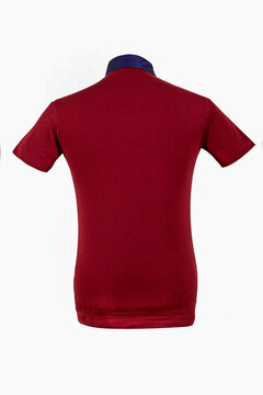 Men&rsquo;s burgundy short sleeve shirt  