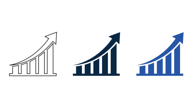 Growth charts with upward arrows showing progress trends