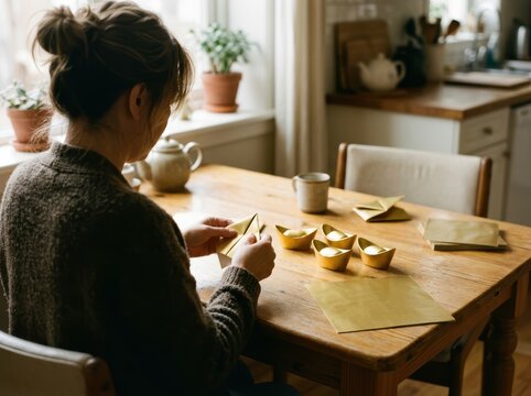 Mother Folding Metallic Gold Paper For Festival Craft