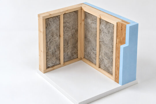 Wall Corner Model Showing Cavity and Exterior Insulation