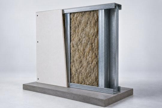 Steel Stud Wall Model with Mineral Wool and Gypsum Board