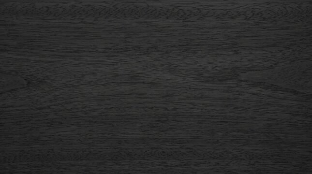 Dark black wooden texture background featuring natural grain patterns and smooth surface details