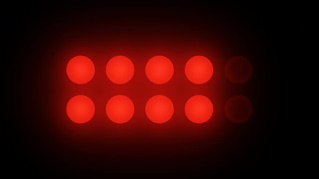 Start lights going red one by one then lights out alpha channel