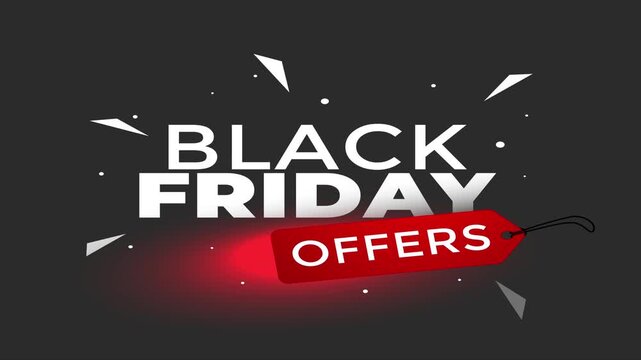 Black Friday neon sign glowing in dark night atmosphere for retail shopping promotion and seasonal discount event marketing campaign video footage