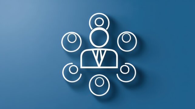 HRM or Human Resource Management, manager icon which is among staff icons for human development recruitment leadership and customer target, resume, interview. generate by AI