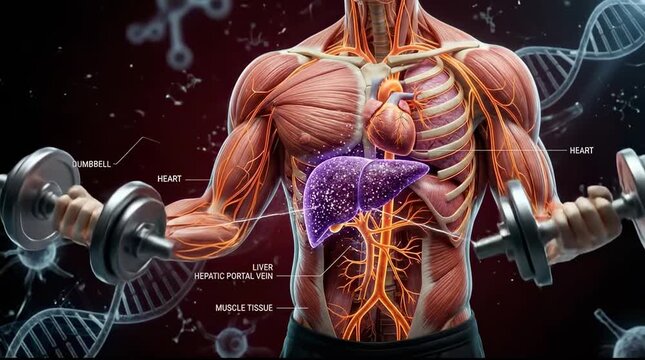 Hyper Realistic 3D Medical Visualization of a Human Body Structure with Advanced Diagnostic Probes