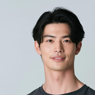 日本人男性, 男性, 若い男性, イケメン, 俳優風, ポートレート, 人物, 顔, 笑顔, ビジネスマン, ビジネス, スーツ, ジャケット, ファッション, ヘアスタイル, 黒髪, 茶髪, 金髪, 清潔感, 爽やか, 美容, メンズビューティー, モデル, スタジオ撮影, 白背景, ベージュ背景, コピースペース, バナー素材, 広告, 広告素材, 人物素材, プロフィール, 証明写真風, 上