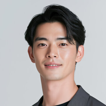 日本人男性, 男性, 若い男性, イケメン, 俳優風, ポートレート, 人物, 顔, 笑顔, ビジネスマン, ビジネス, スーツ, ジャケット, ファッション, ヘアスタイル, 黒髪, 茶髪, 金髪, 清潔感, 爽やか, 美容, メンズビューティー, モデル, スタジオ撮影, 白背景, ベージュ背景, コピースペース, バナー素材, 広告, 広告素材, 人物素材, プロフィール, 証明写真風, 上
