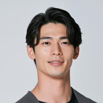 日本人男性, 男性, 若い男性, イケメン, 俳優風, ポートレート, 人物, 顔, 笑顔, ビジネスマン, ビジネス, スーツ, ジャケット, ファッション, ヘアスタイル, 黒髪, 茶髪, 金髪, 清潔感, 爽やか, 美容, メンズビューティー, モデル, スタジオ撮影, 白背景, ベージュ背景, コピースペース, バナー素材, 広告, 広告素材, 人物素材, プロフィール, 証明写真風, 上