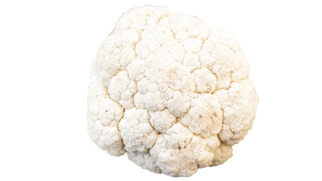 Close up White broccoli refers to either white-sprouting broccoli a specialized garden variety or white discoloration on standard green broccoli isolated white background