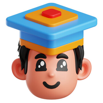 Happy Graduation Student 3D Illustration