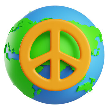 Earth Peace Globe 3D Illustration