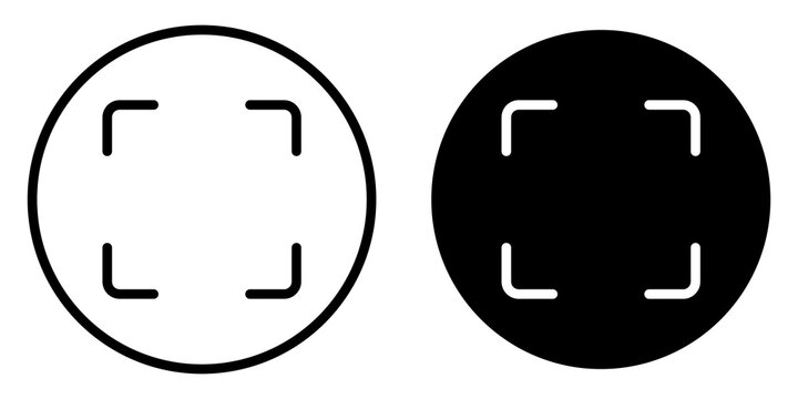 Scan Target Frame UI Icons Set on Transparent Background
