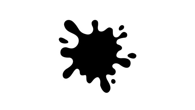 Simple Minimalist Black Ink Splash Vector