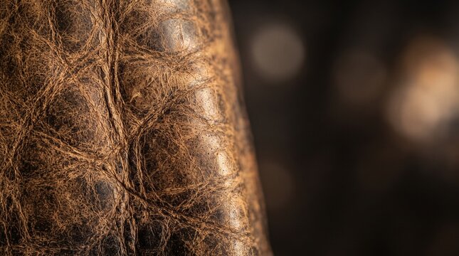 Aged leather creases and pores texture background for website design and blog decor