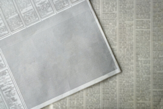 Blank space on Classified ad in newspaper.