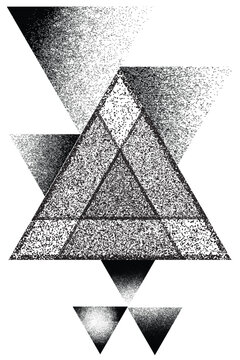 Sprayed black triangles composition .Graffiti art design . Noise textured ,Spray effect .Grunge texture .Art design triangular forms.Distressed element .Rough roller paint triangles .Vector
