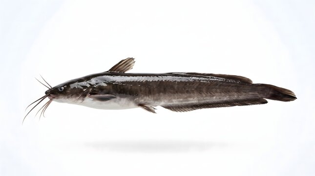 Freshwater catfish isolated on a white background.