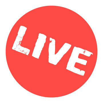 Live - Runder roter Button