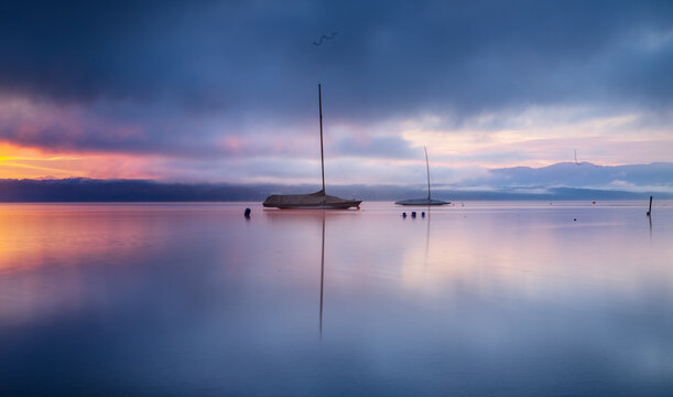 Sailboats on Lake Starnberg