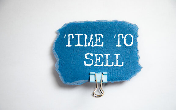 TIME TO SELL concept text