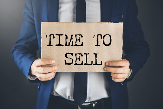 TIME TO SELL concept text