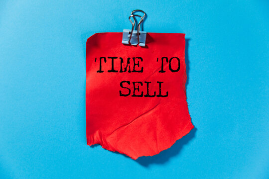 TIME TO SELL concept text