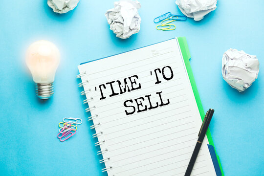 TIME TO SELL concept text