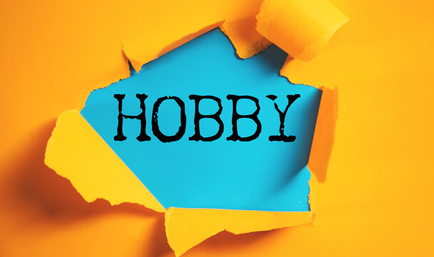 HOBBY word written on paper