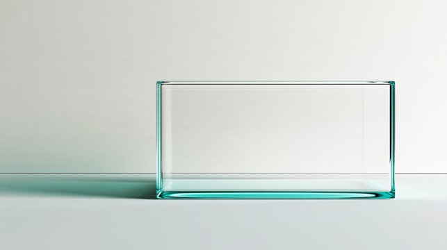 Empty Transparent Glass Display Box