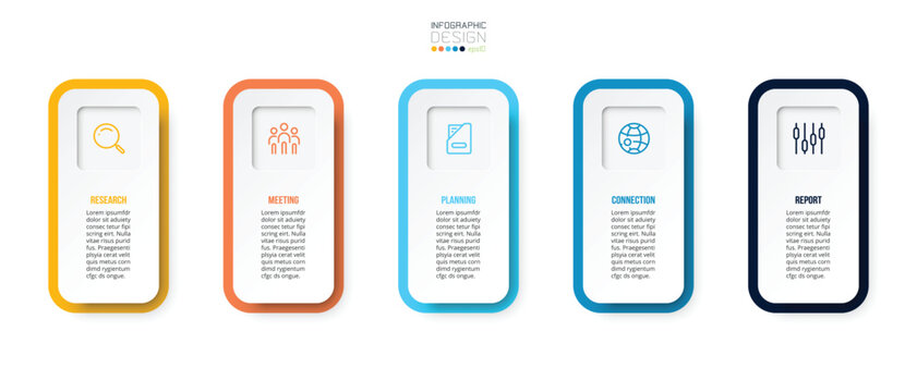 Business concept infographic template with option.