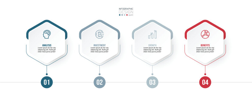 Timeline chart for business and show information of infographic template.