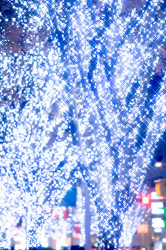 六本木のクリスマスの美しいイルミネーション