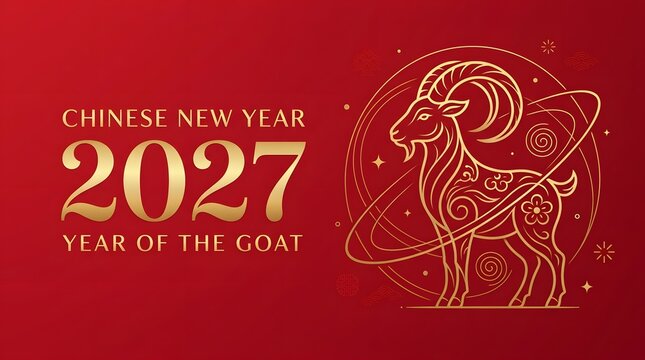 Celebrating the arrival of the year of the goat in 2027 embracing tradition prosperity and joyous festivities with family and friends worldwide