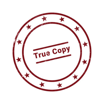 True Copy watermark stamp with red border and black text