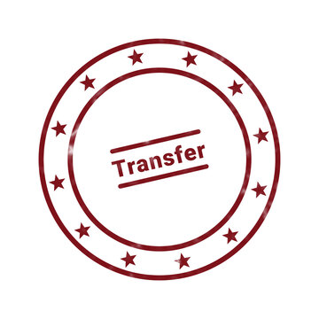 Red circular stamp or badge with transparent center and text placeholder