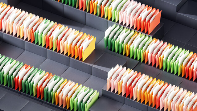 Organized Financial Record Folders