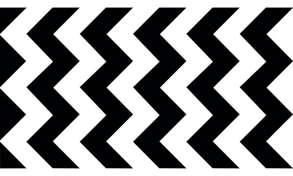 Black and white zigzag pattern background, abstract geometric design with sharp angles and repetition.