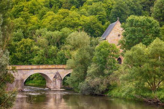 Werrabr&uuml;cke Creuzburg mit Liboriuskapelle