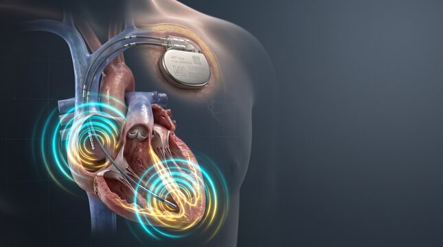 3D Medical Visualization of Cardiac Pacemaker Implant with Pacing Leads
