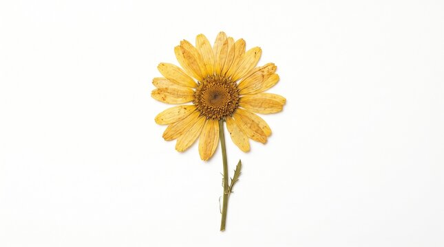 Pressed yellow daisy flower centerpiece decoration autumn harvest