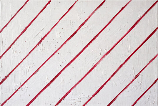 Red and white lines -  oil painting